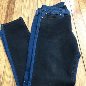 Levi’s two color (black and blue) low rise skinny